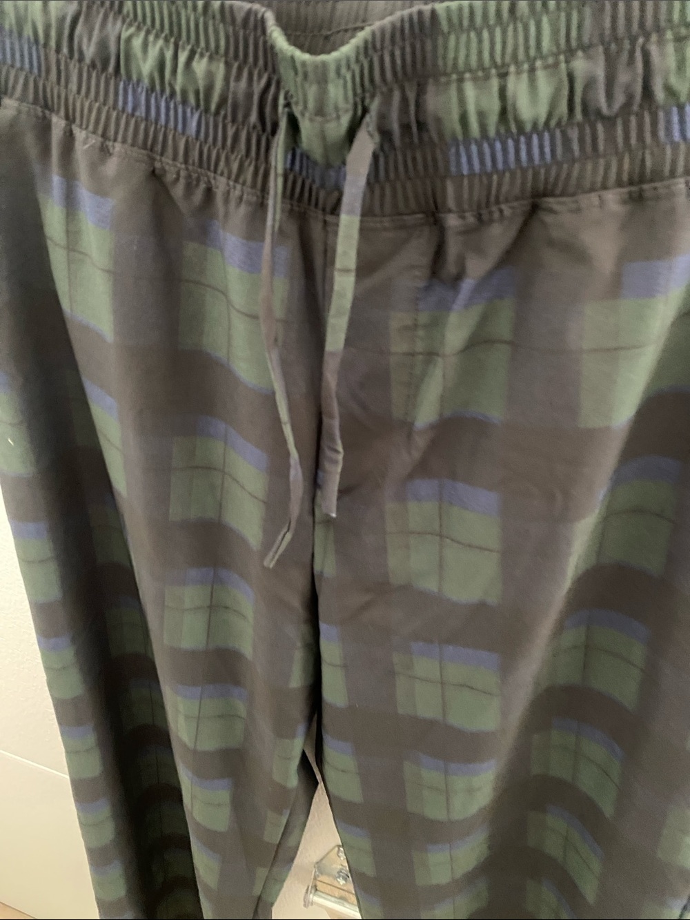 Albion Black Green Plaid Wide Leg Pants - Picture 2 of 4